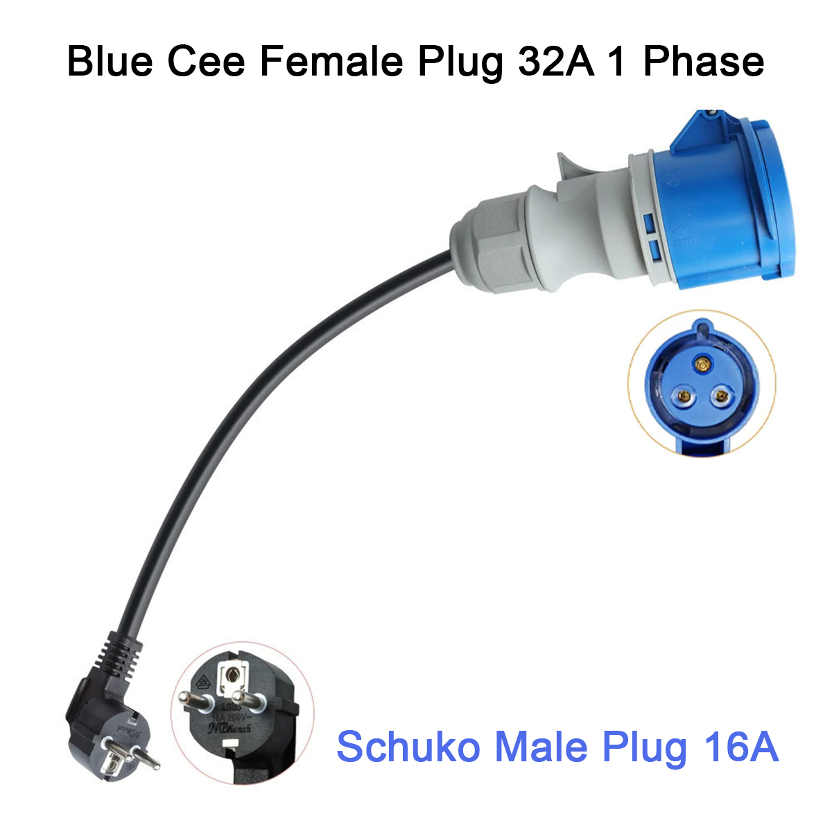 Ev Charger Adapter - NTO Mavi CEE Dişi Priz 3